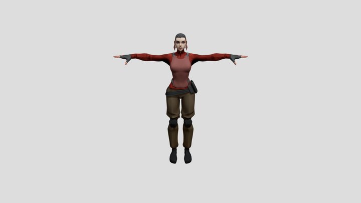 Generic Female (Skin 2) (T-pose) – Modello 3D gratuito STL