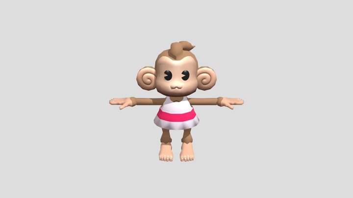 Game Cube - Super Monkey Ball 2 - Female 3D Model