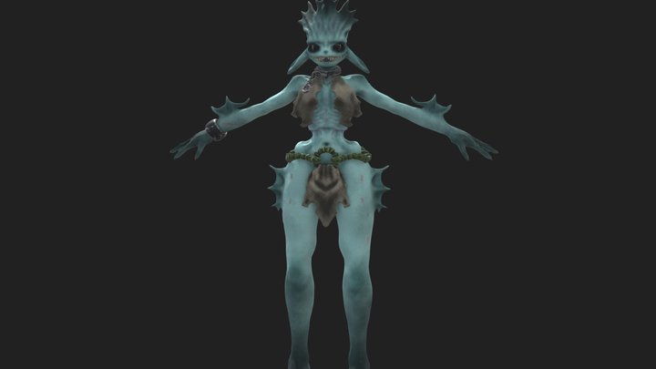 Human mermaid 3D Model