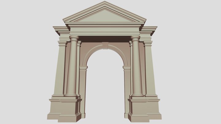 Tuscan gate 3D Model