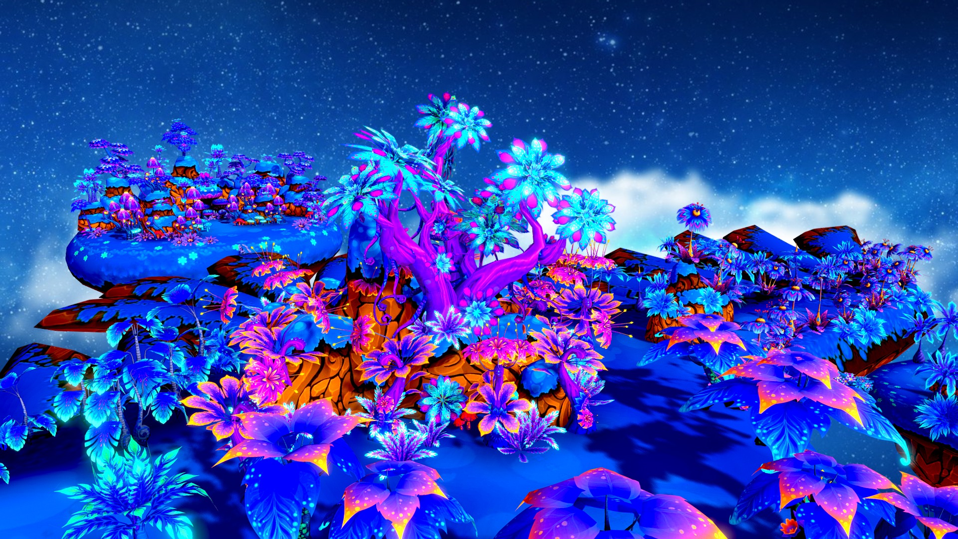 3D model Mystic Forest – Land for mysterious plants - This is a 3D model of the Mystic Forest - Land for mysterious plants. The 3D model is about background pattern.