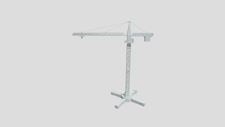 Modular Toy Tower Crane 3D Model