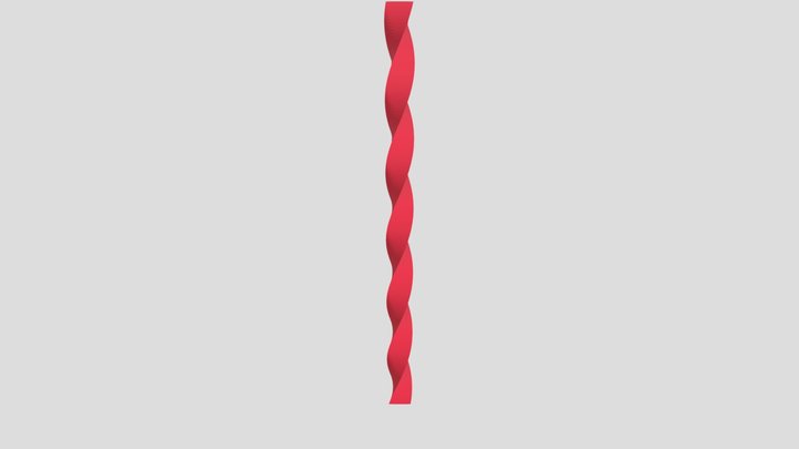 Triangle Cross section of rotary file 3D Model