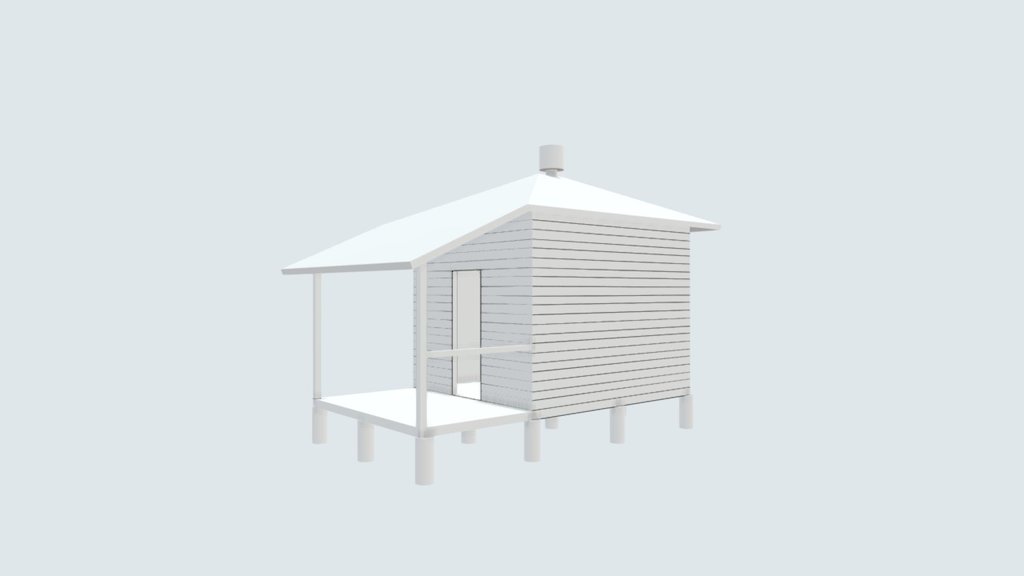 Peel Island Lazaret - Typical white male hut