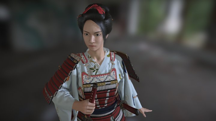 Onna Bugeisha(Female Samurai) 3D Model