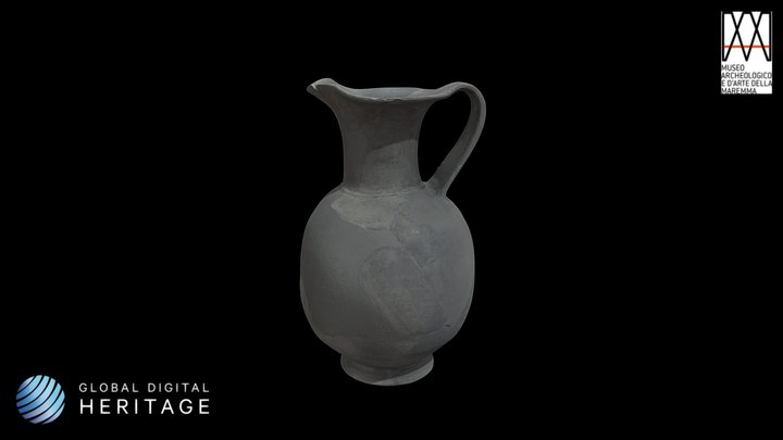 Bucchero oinochoe with trilobate mouth