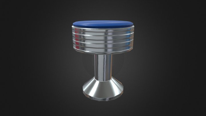American dining stool 3D Model