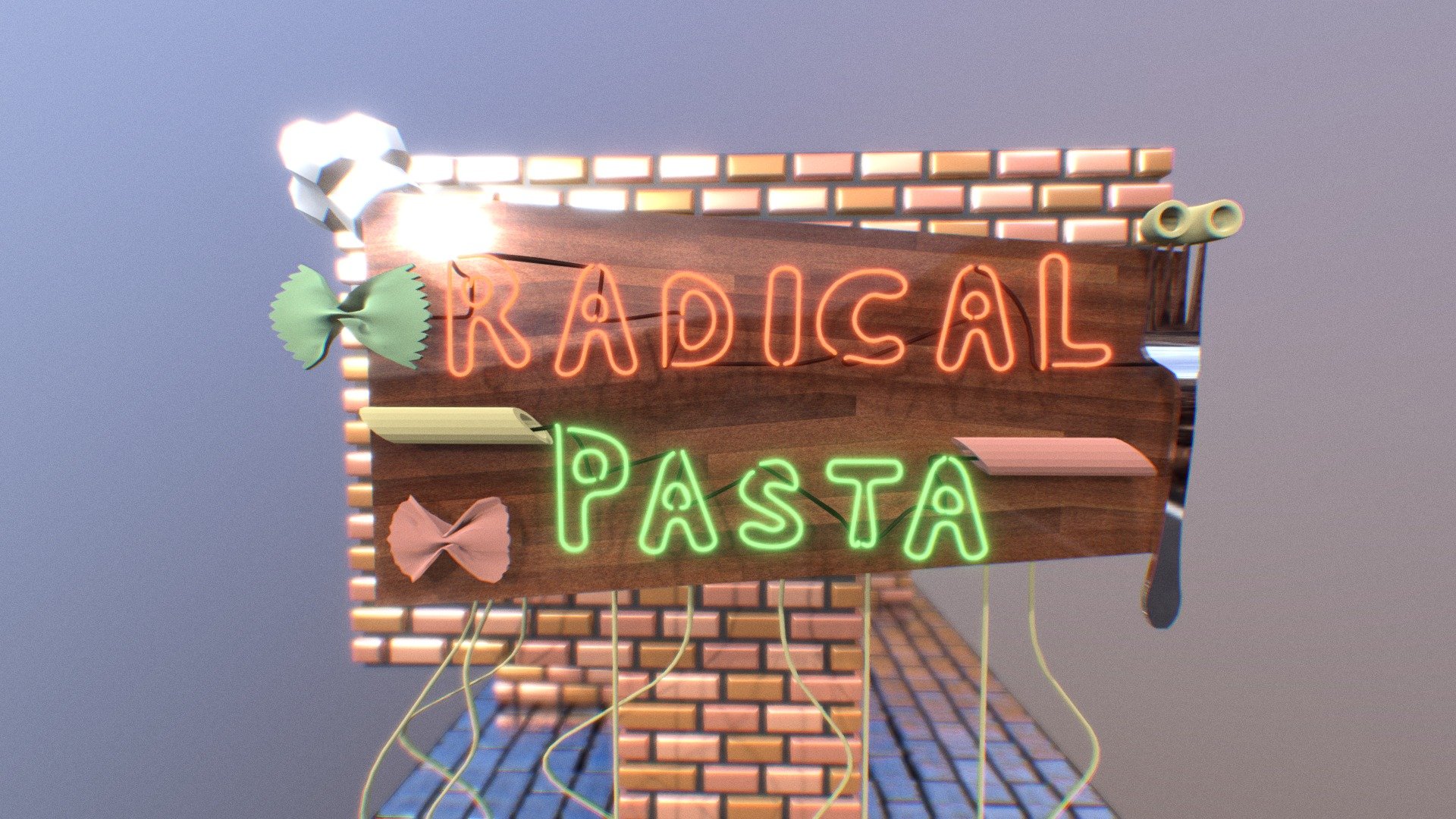 Radical Pasta — Sketchfab embed 3D viewer