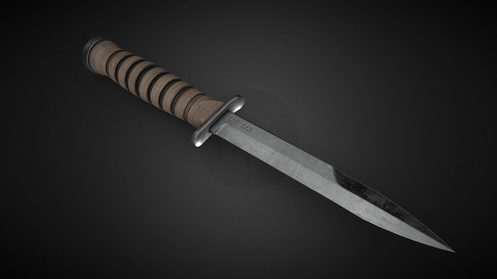 M3 Trench Knife 3D Model