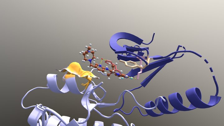 Structural interaction of Abemaciclib and CDK6 3D Model