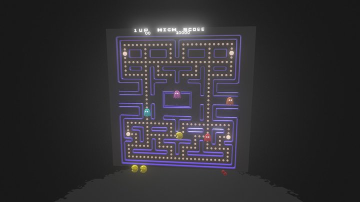 PAC-MAN: 3-D 3D Model