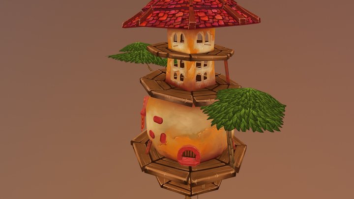 Pidgeon Tower 3D Model