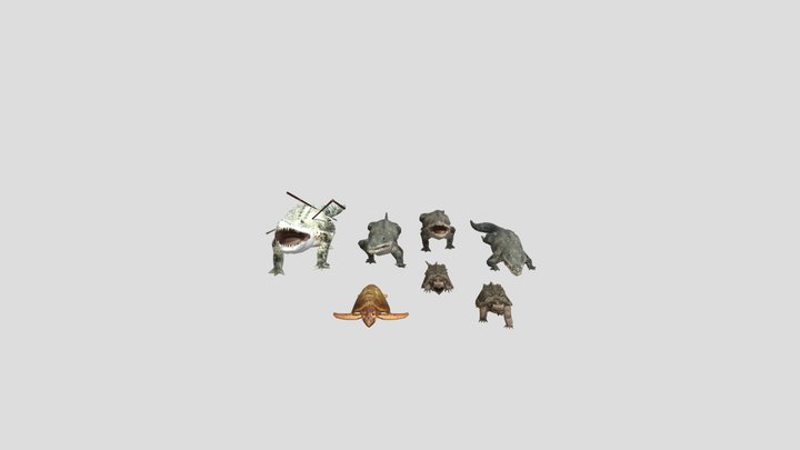 Reptiles Set 3D Model