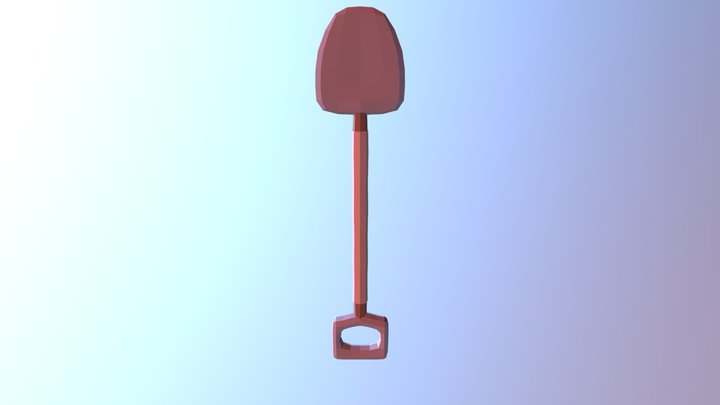 Low Poly Shovel 3D Model