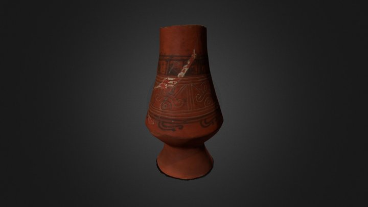Fine Orange Ware Vessel 2 3D Model
