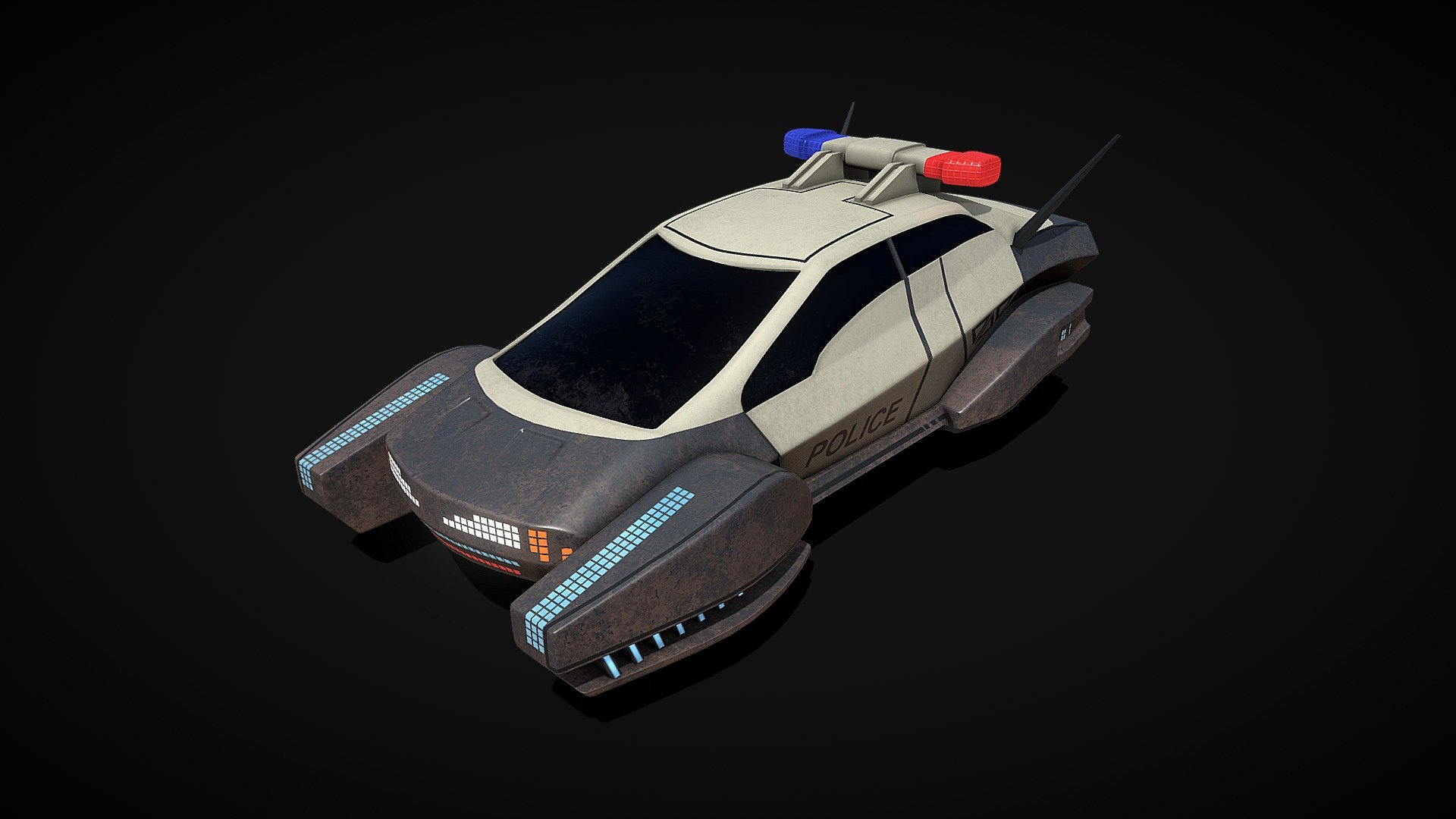 Cyberpunk police cruiser - Buy Royalty Free 3D model by Foxx Assets ...