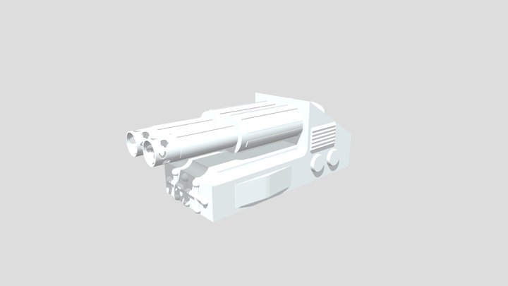Double Hand Cannon 3D Model