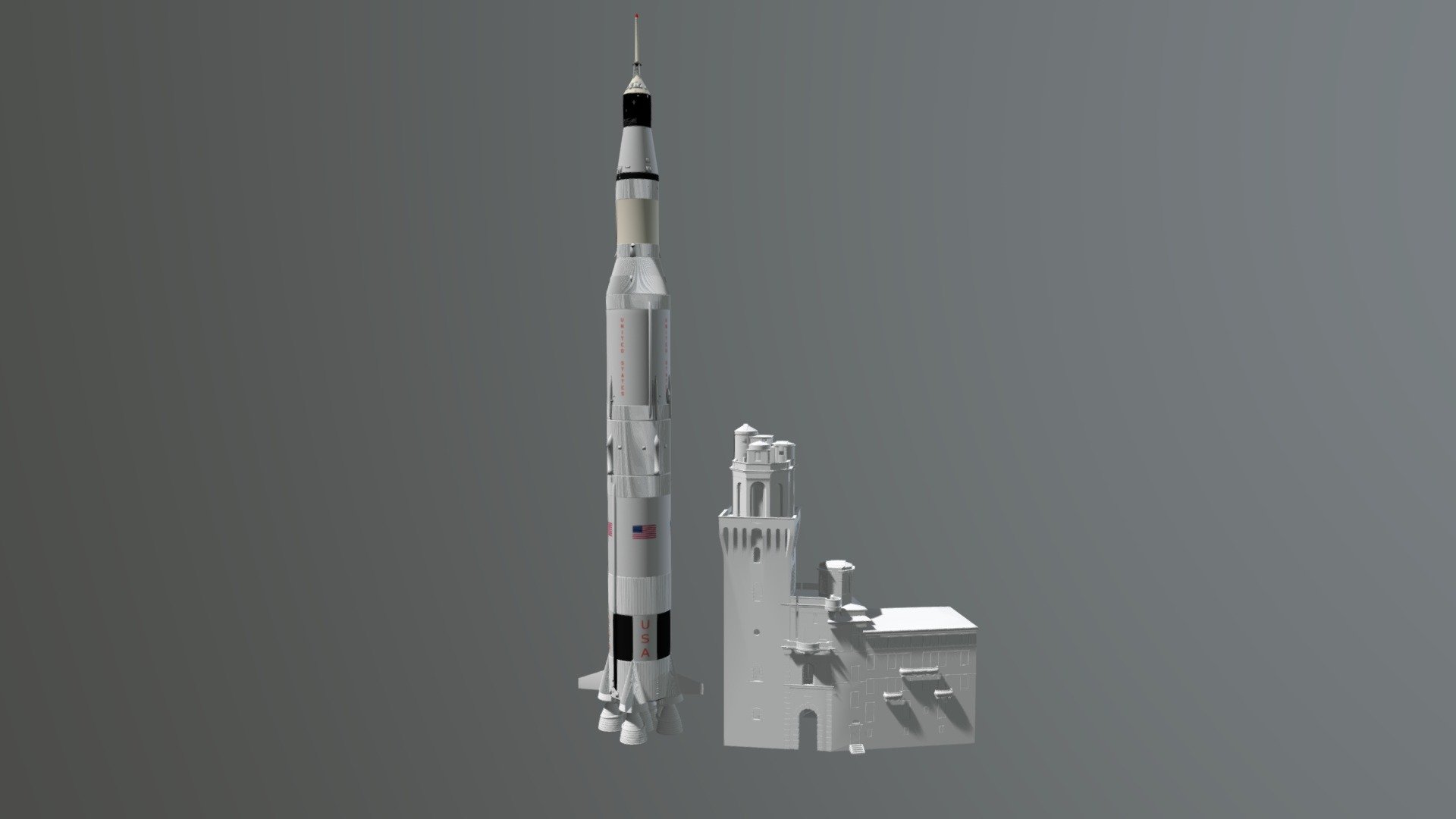 Saturn V4 Final - 3d Model By Idimarco77 [e70a488] - Sketchfab