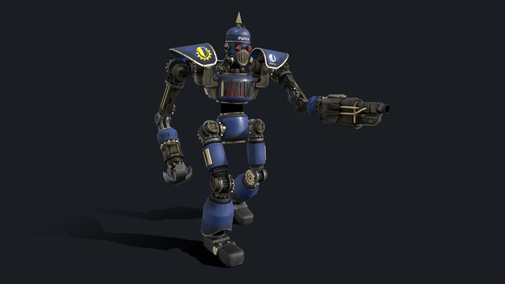 Steampunk Robot - Police Enforcer Variant – Modèle 3D gratuit STL