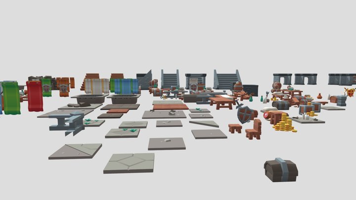 Dungeon Set 3D Model
