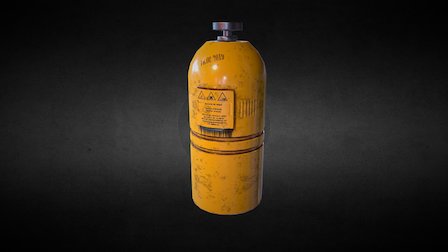 Dangerous Gas Bottle 3D Model