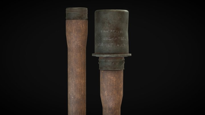 M24 Stick Grenade 3D Model