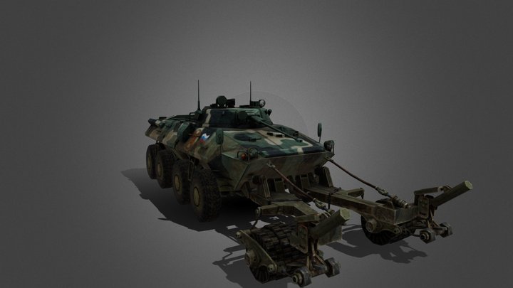BTR-90 Mine Plow 3D Model