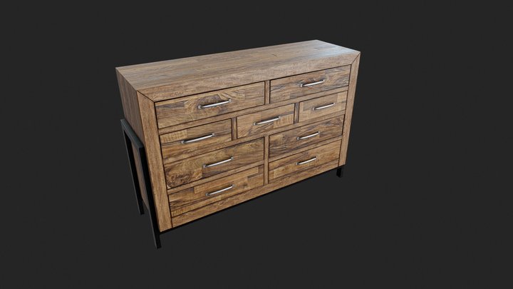 Dresser Reclaimed Wood 3D Model