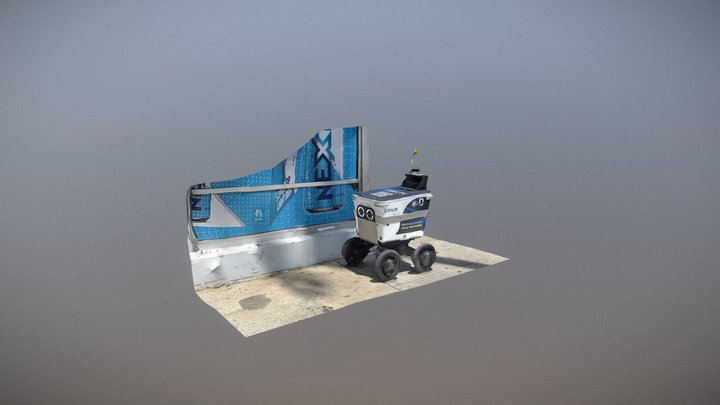 Delivery Bot on the streets of LA 3D Model