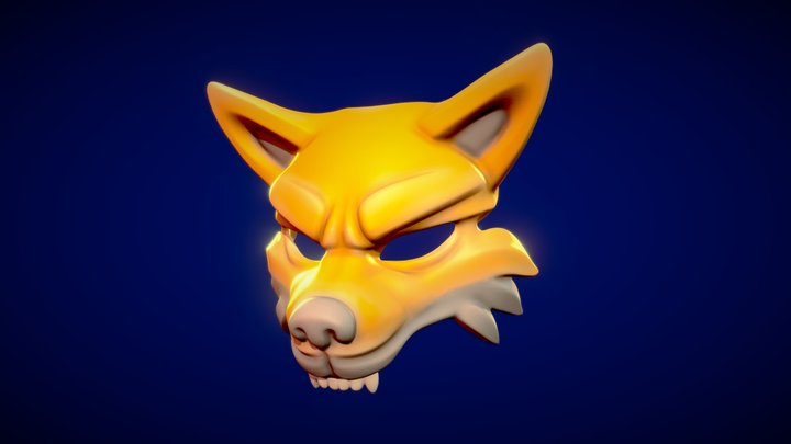 Fox Mask 3D Print model 3D Model