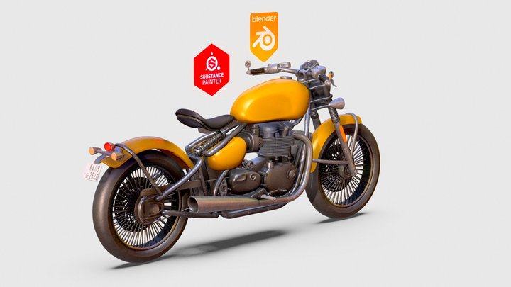 Triumph Bonneville Bobber 3D Model