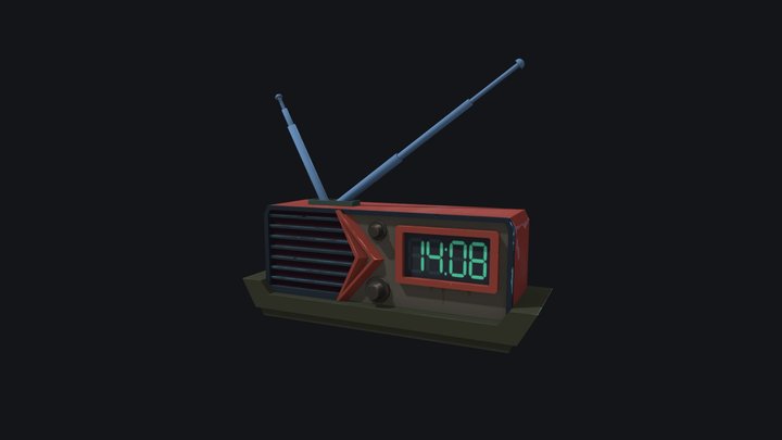 Clock Prop LowPoly Model 3D Model