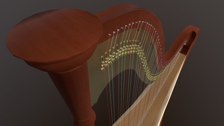 A Harp 3D Model