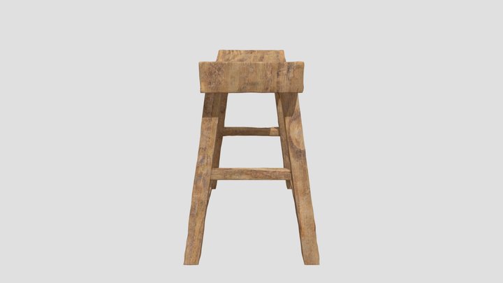 Old Wooden Chair 3D Model
