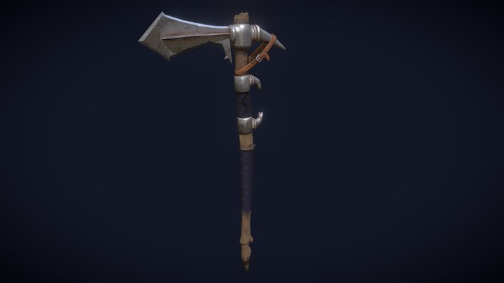 Fantasy-Pickaxe 3D Model