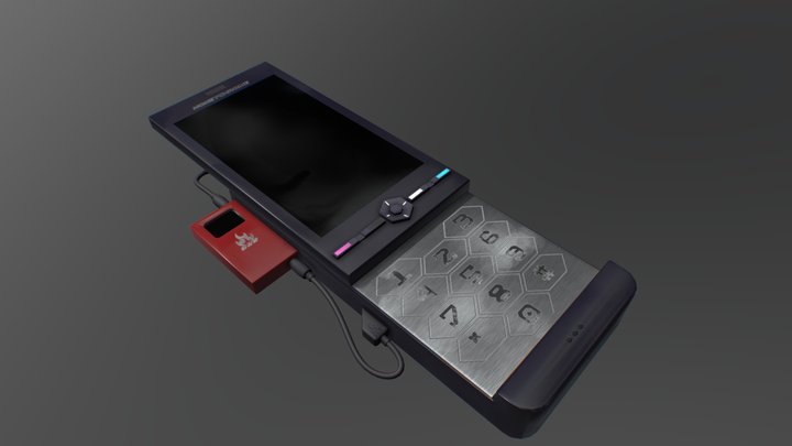 Cyberpunk Cell Phone 3D Model