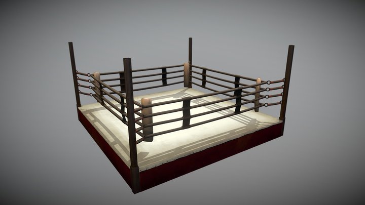 Stylized Boxing Ring 3D Model