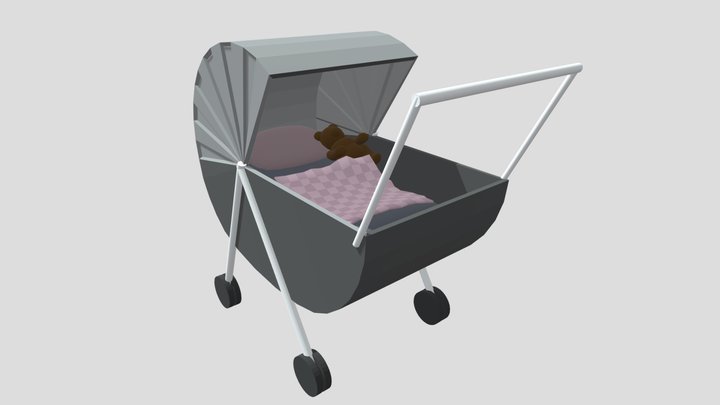 Baby Pram 3D Model