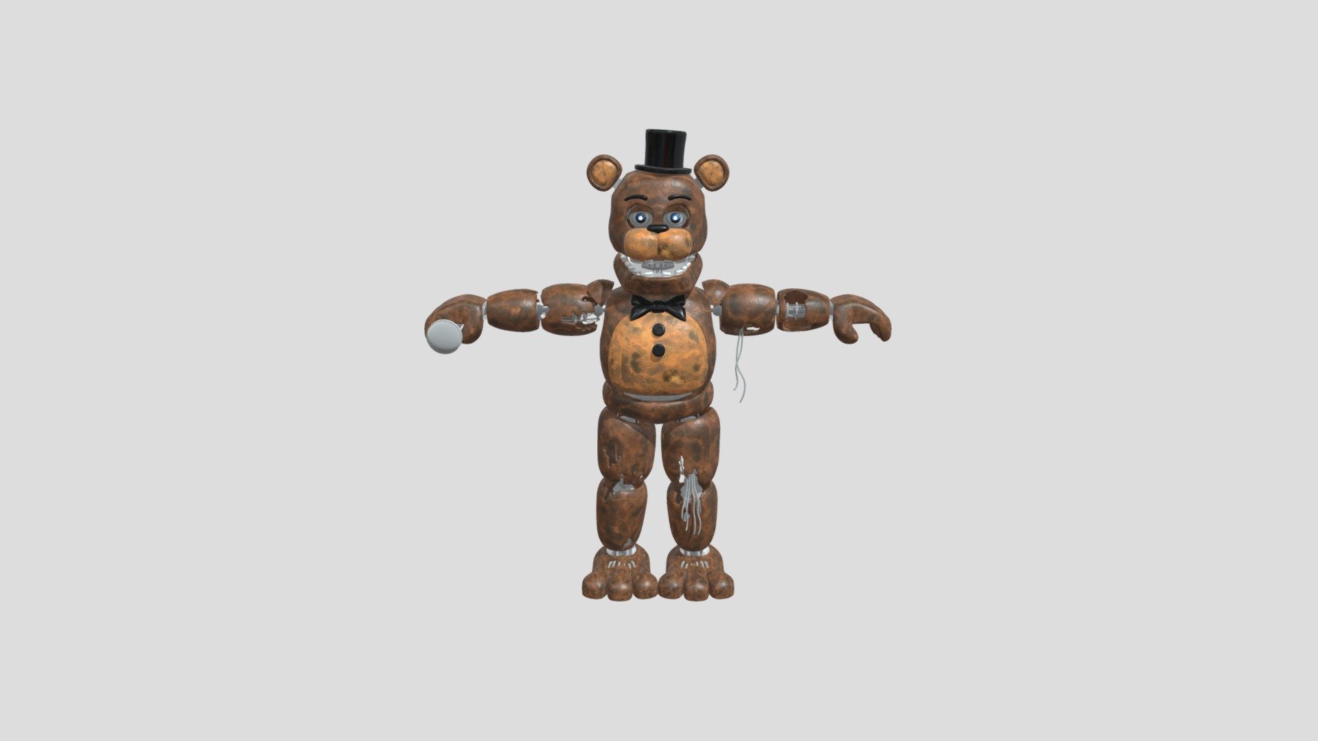 Withered Freddy By Thudner Eevee By Scrappyboi Download Free 3D Model 