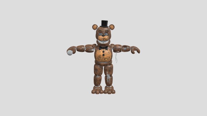 Withered Freddy By Thudner Eevee By Scrappyboi 3D Model