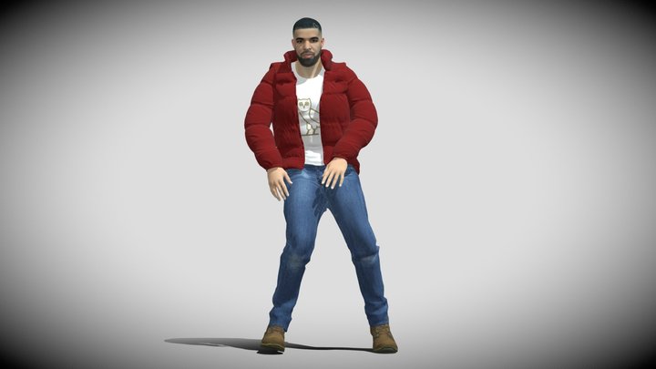 3D Rigged Drake 3D Model