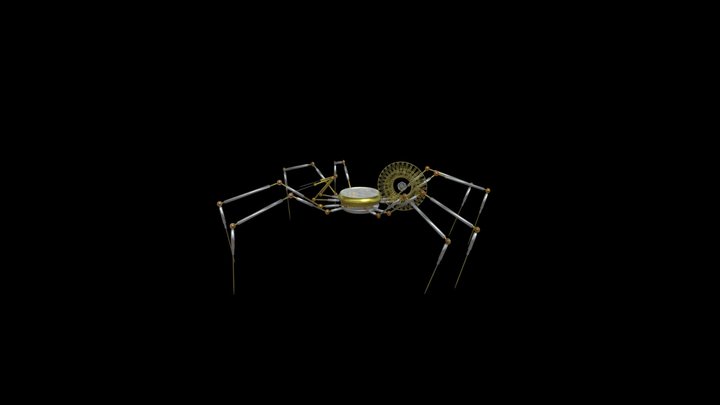 Steampunk Mechanical Clock Spider 3D Model