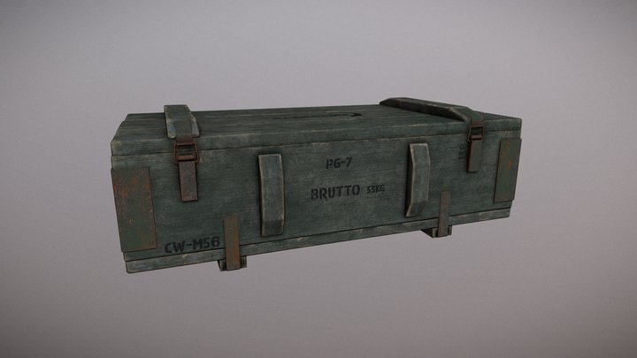 Wooden Ammo Crate - Saberfire Ballistics - Wylam 3D Model