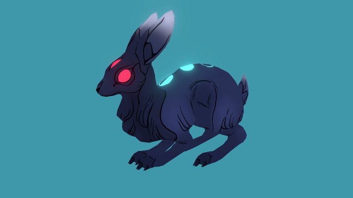 Moonlit Rabbit 3D Model