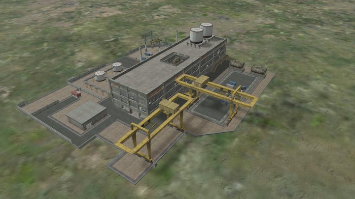 Factory 3d model 3D Model