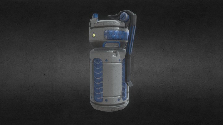 Flash-bang grenade sci_fi 3D Model