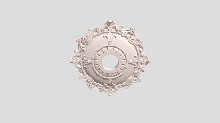 Classic Ceiling Medallion 02 3D Model