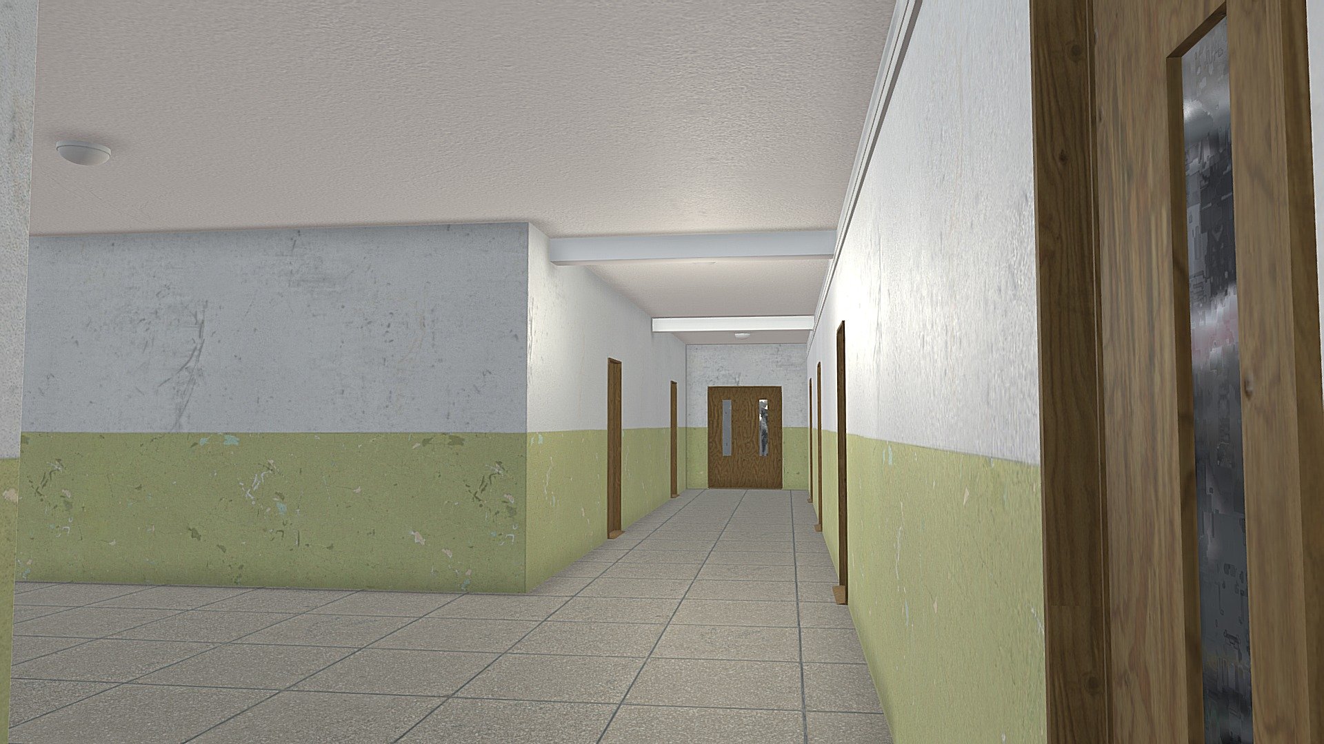 a hospital corridor in China