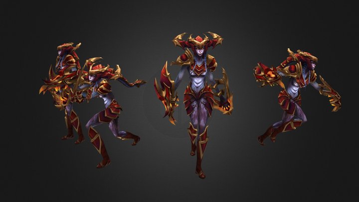 Shyvana - Polycount - Riot Game Art Contest 2014 3D Model