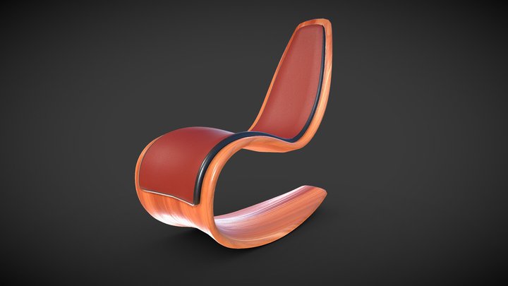 Modern rocking chair – Gratis 3D-model STL